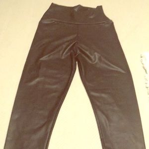 Never worn faux leather leggings size small
